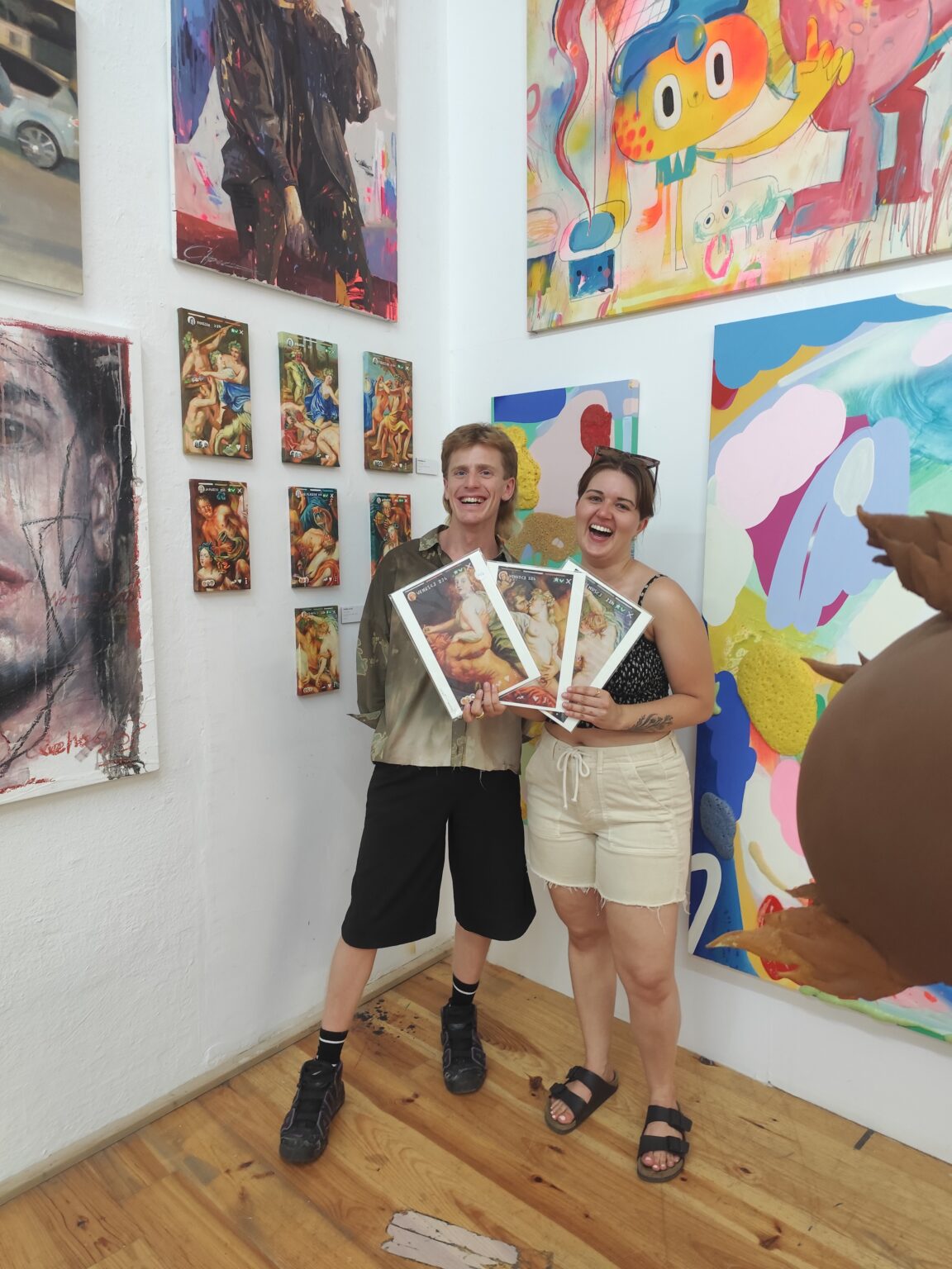 Barcelona Art & Wine Tour 9 Artist Juan A with guest